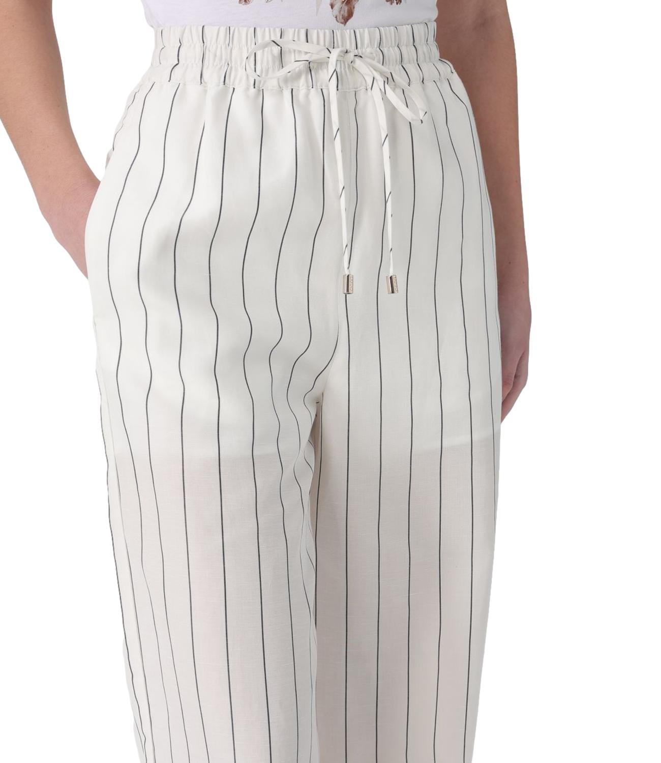 Liu jo Pantalone Bianco Lana/nero da Donna