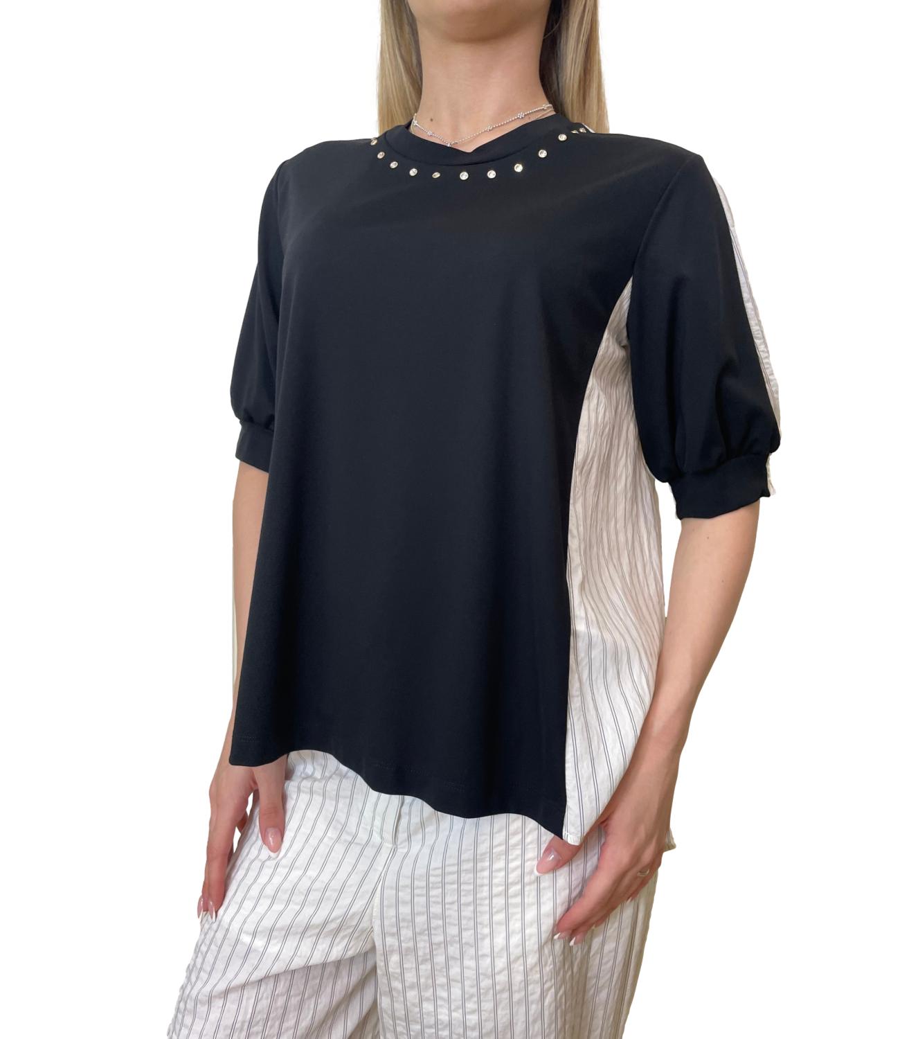 Liu Jo T-shirt Nero/Bianco Donna