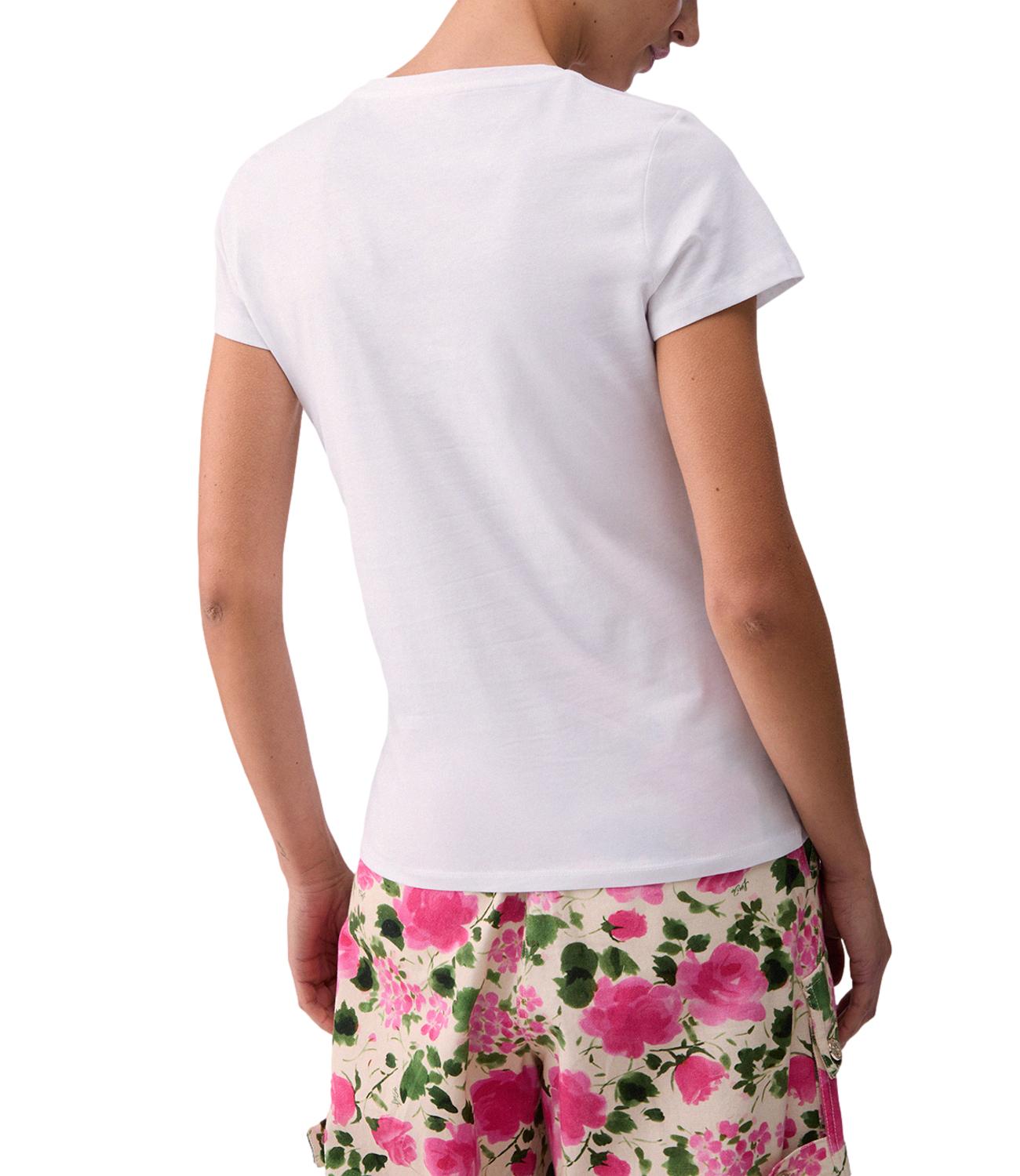 Liu jo T-Shirt Bco Liujo Naive Rose da Donna