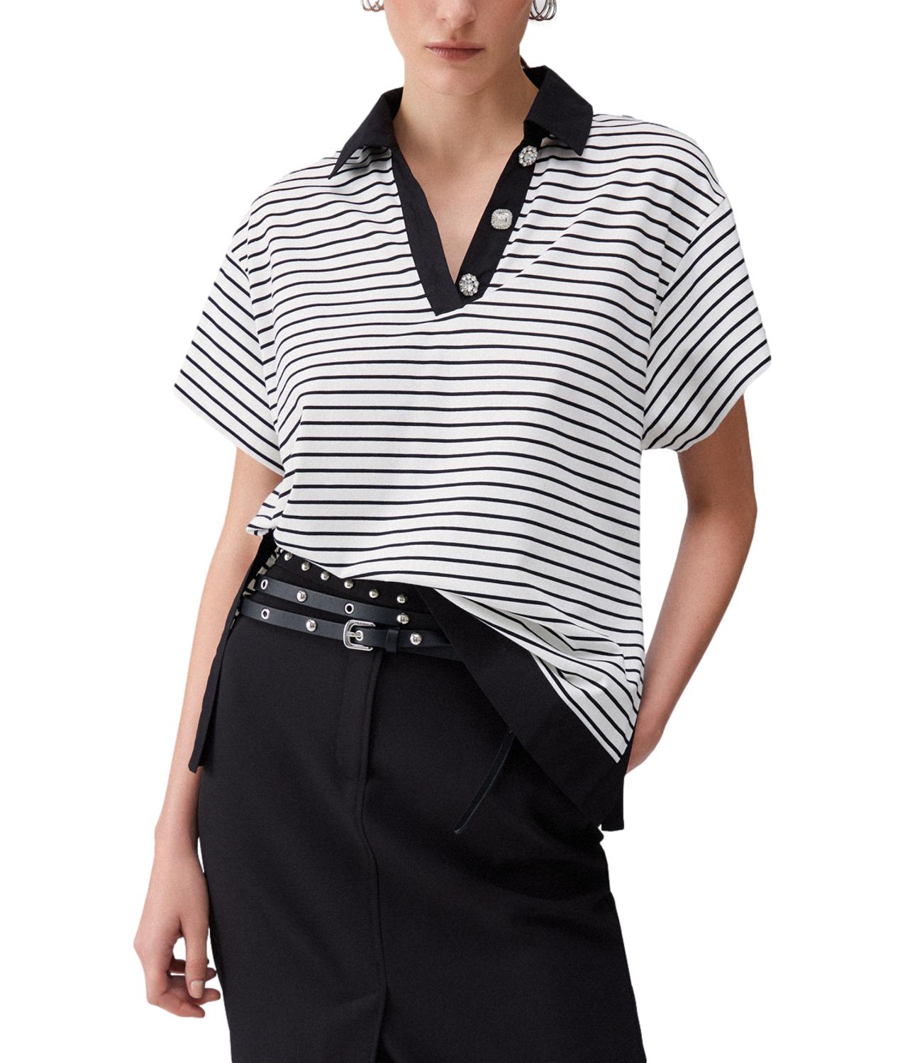 Liu Jo T-Shirt Righe Bianco/Nero Donna