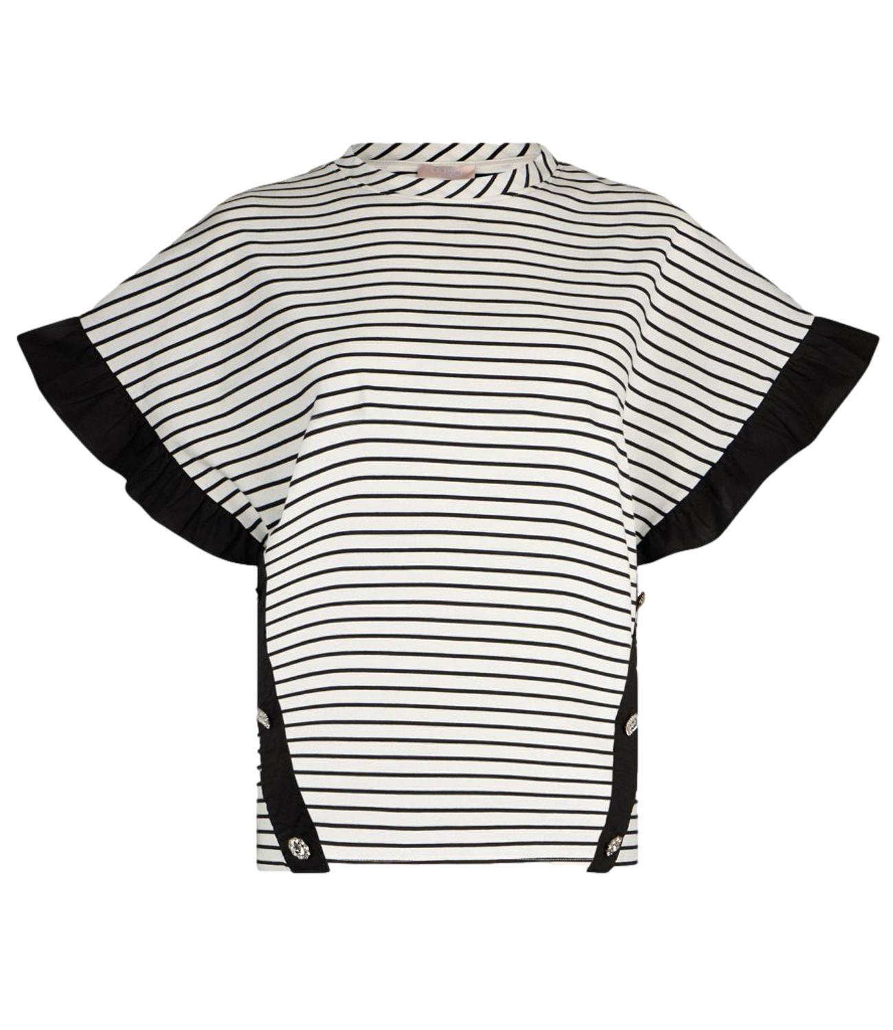 Liu Jo T-Shirt Righe Bianco/Nero Donna