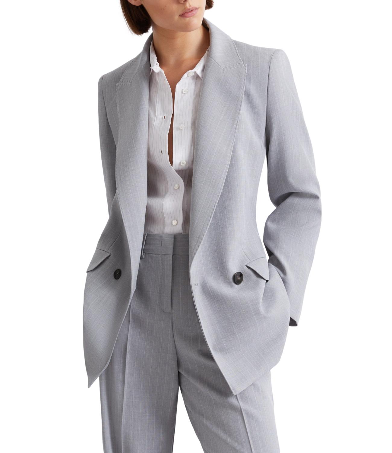Marella Giacca Grigio Chiaro Melange da Donna