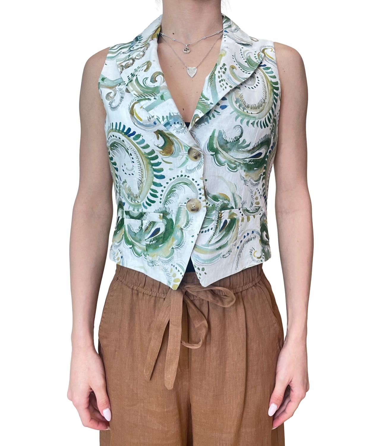 Marella Gilet Bianco Ottico da Donna