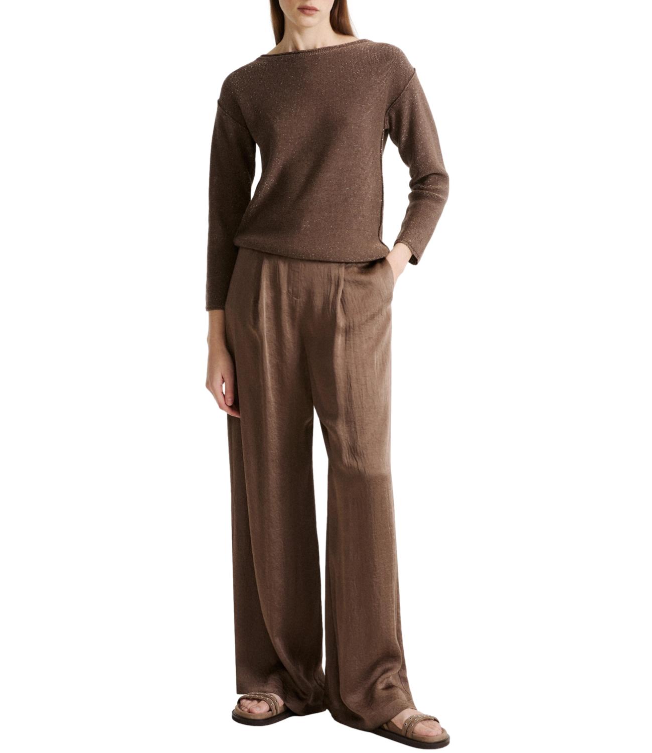 Marella Monochrome Pantalone Mlmformato Marrone Donna