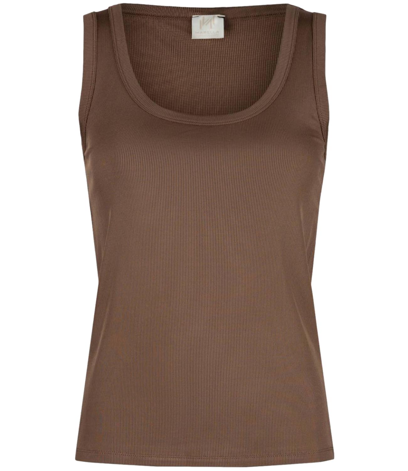 Marella Monochrome Canotta Marrone da Donna