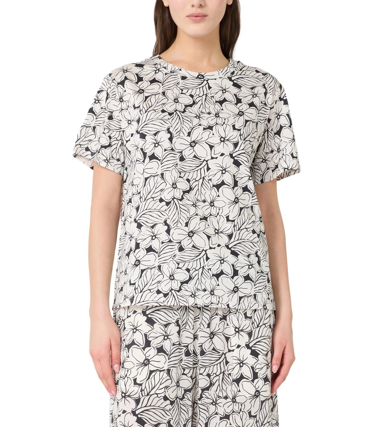 Max Mara Weekend T-Shirt Des.fiore Hawaii da Donna