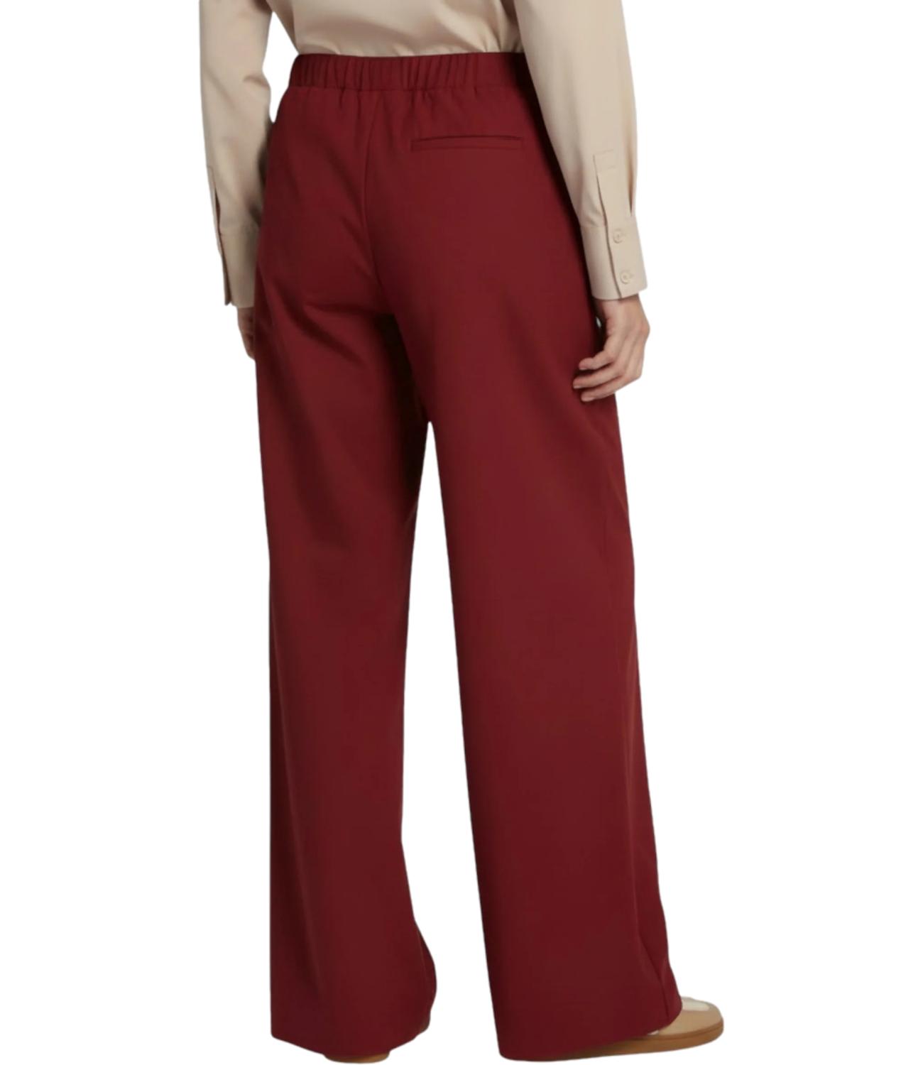 Mm Pantalone Rosso Scuro da Donna