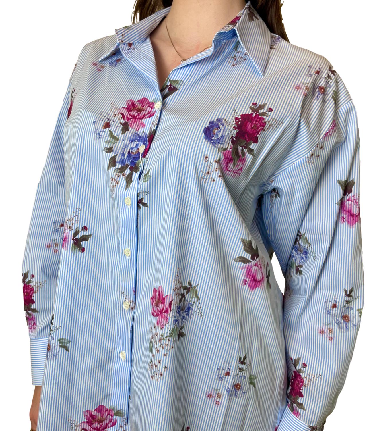 Motel Camicia Over Azzurro Donna