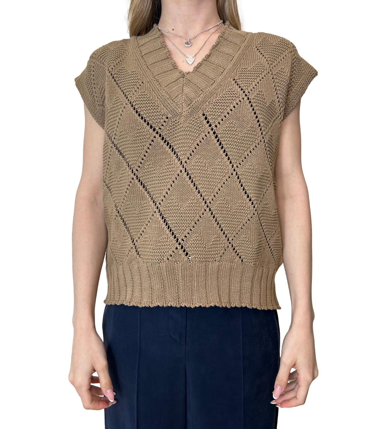 Motel Gilet Tortora Donna