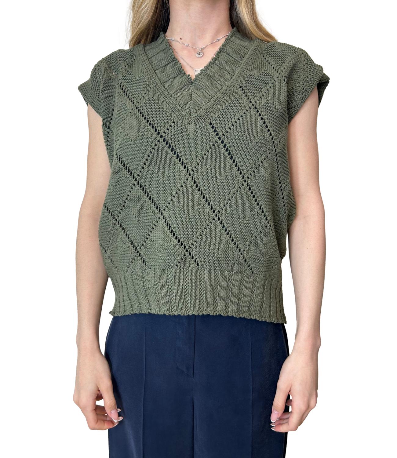 Motel Gilet Verde Soldato Donna