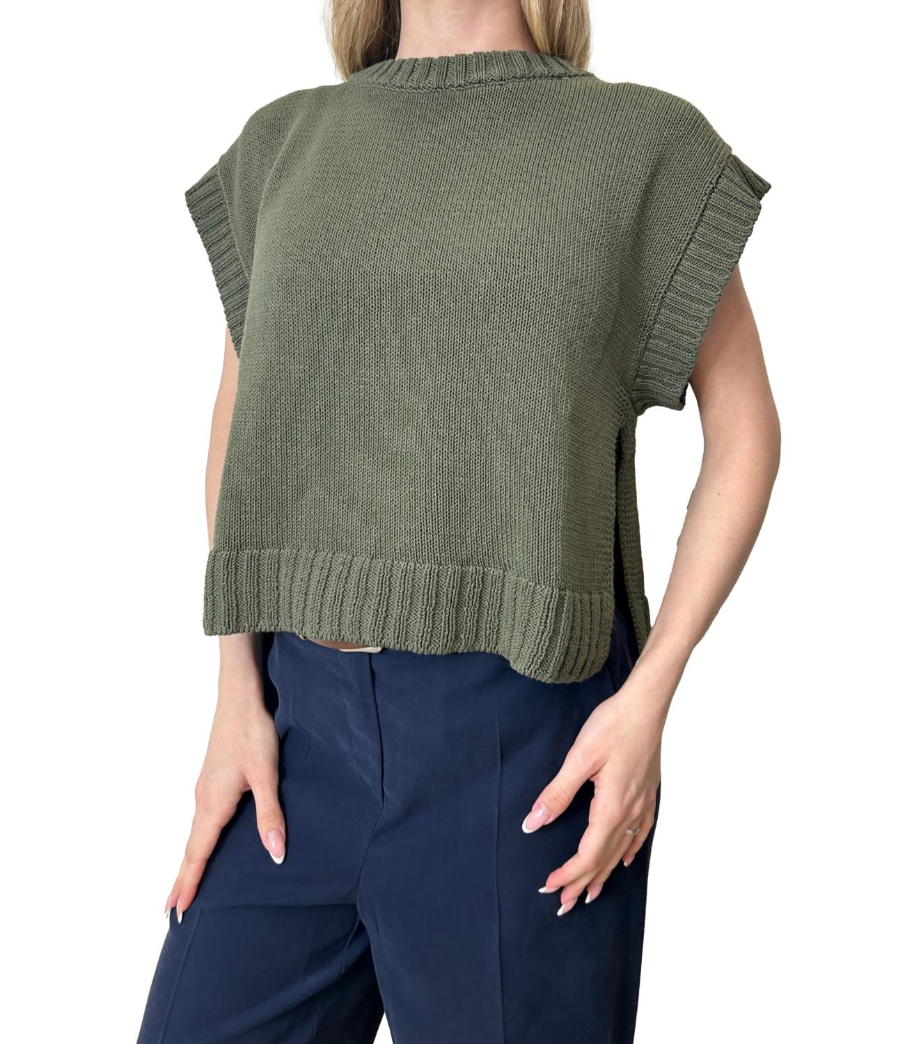 Motel Gilet Verde Soldato Donna