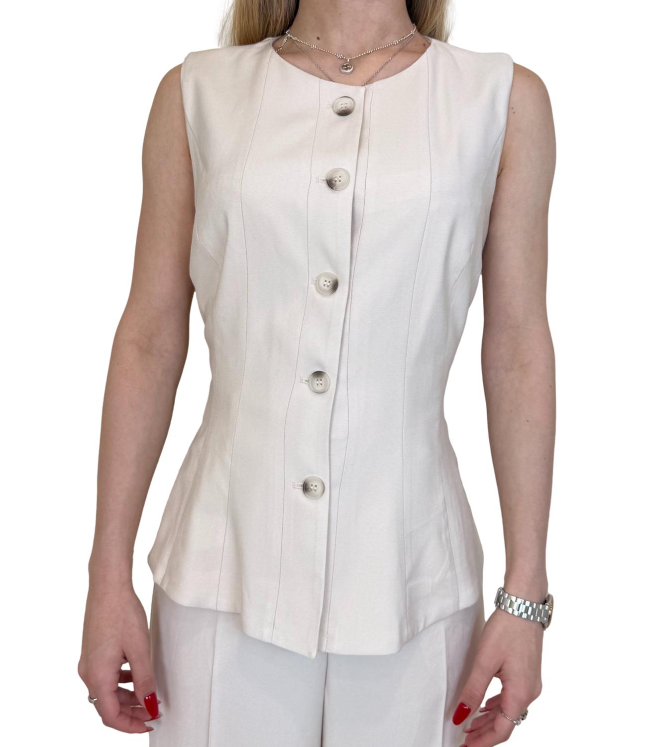 Motel Gilet Avorio Donna