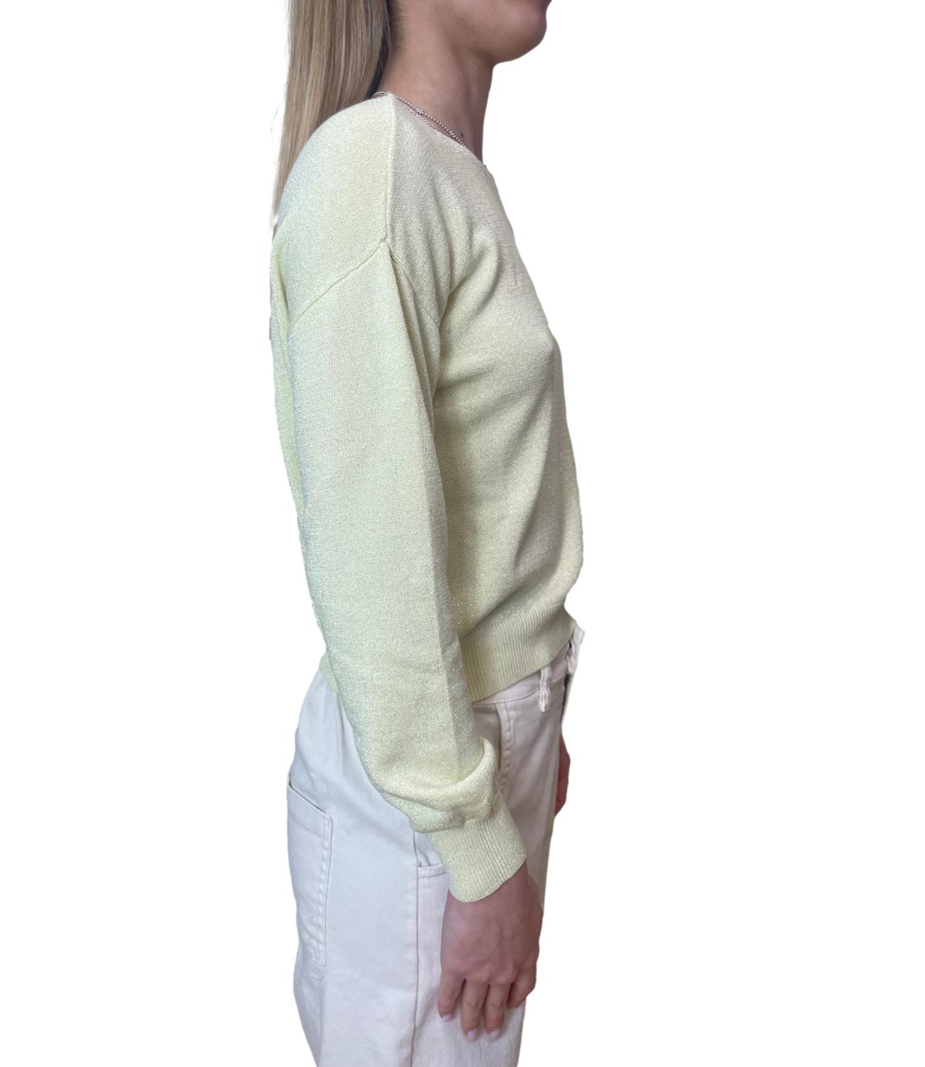 Motel Maglia Lurex Giallino Donna