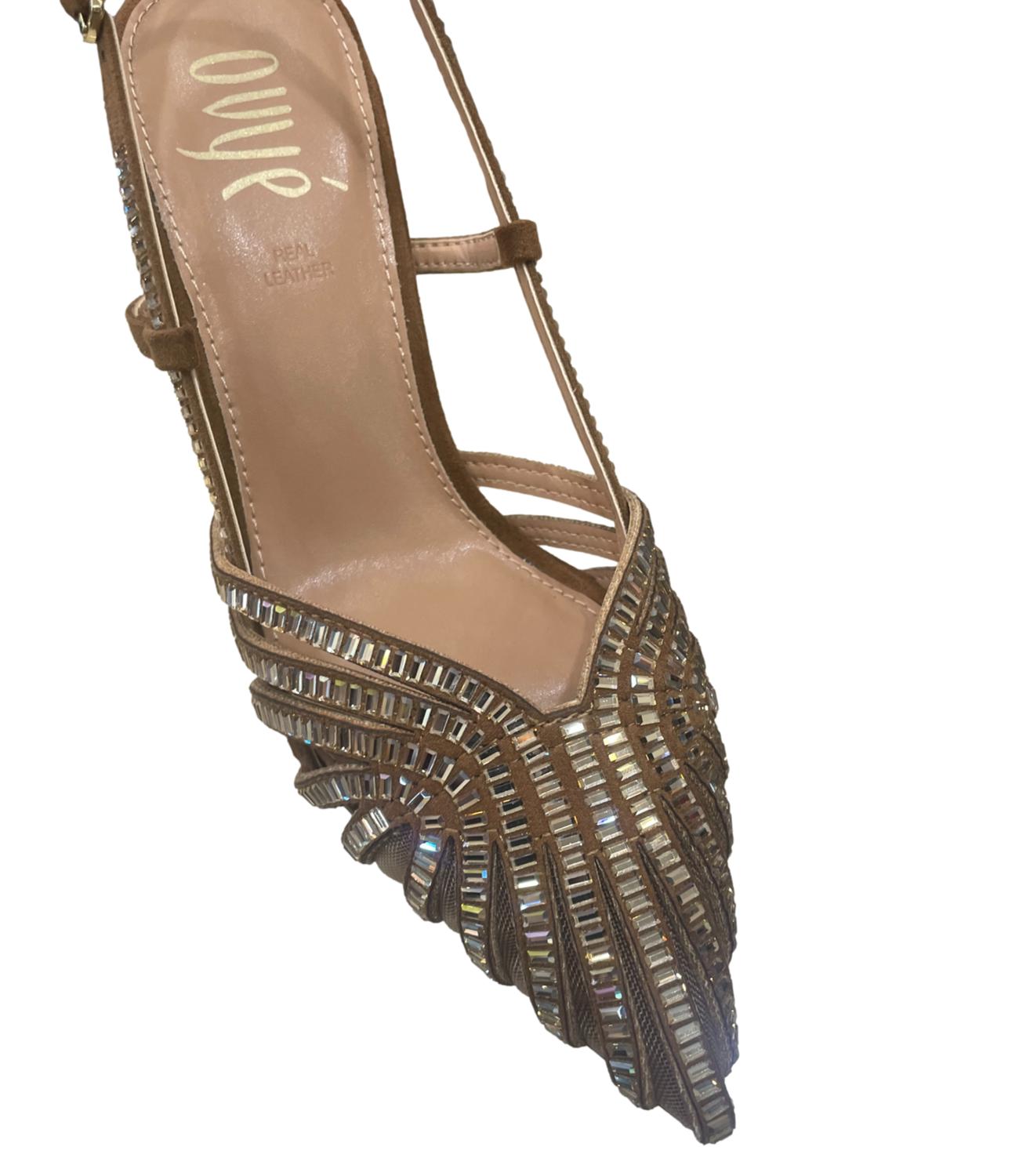 Ovyè Décolleté Gioiello Camel Donna
