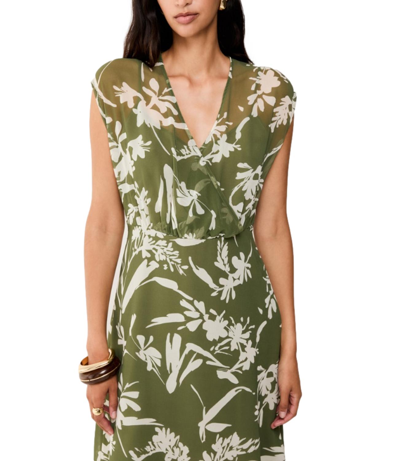 Penny Black Abito Floreale Verde da Donna