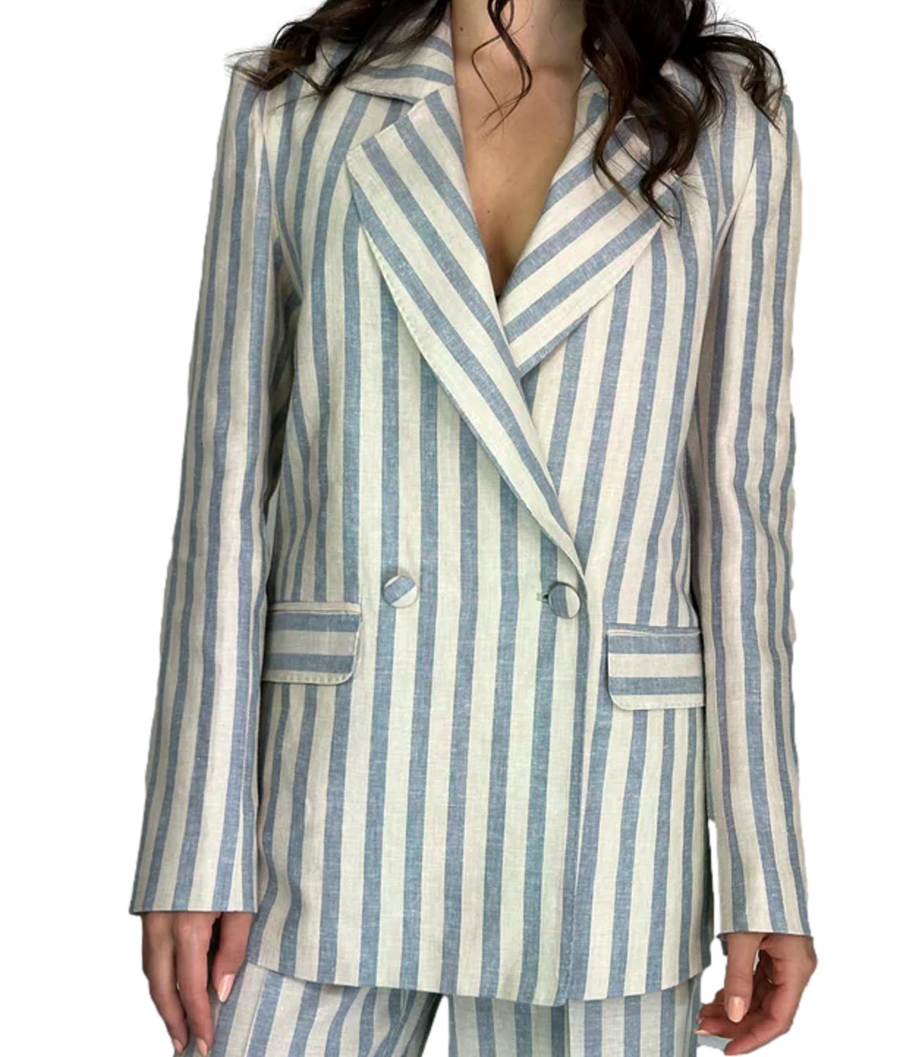 Silence Limited Giacca Macro Blue da Donna