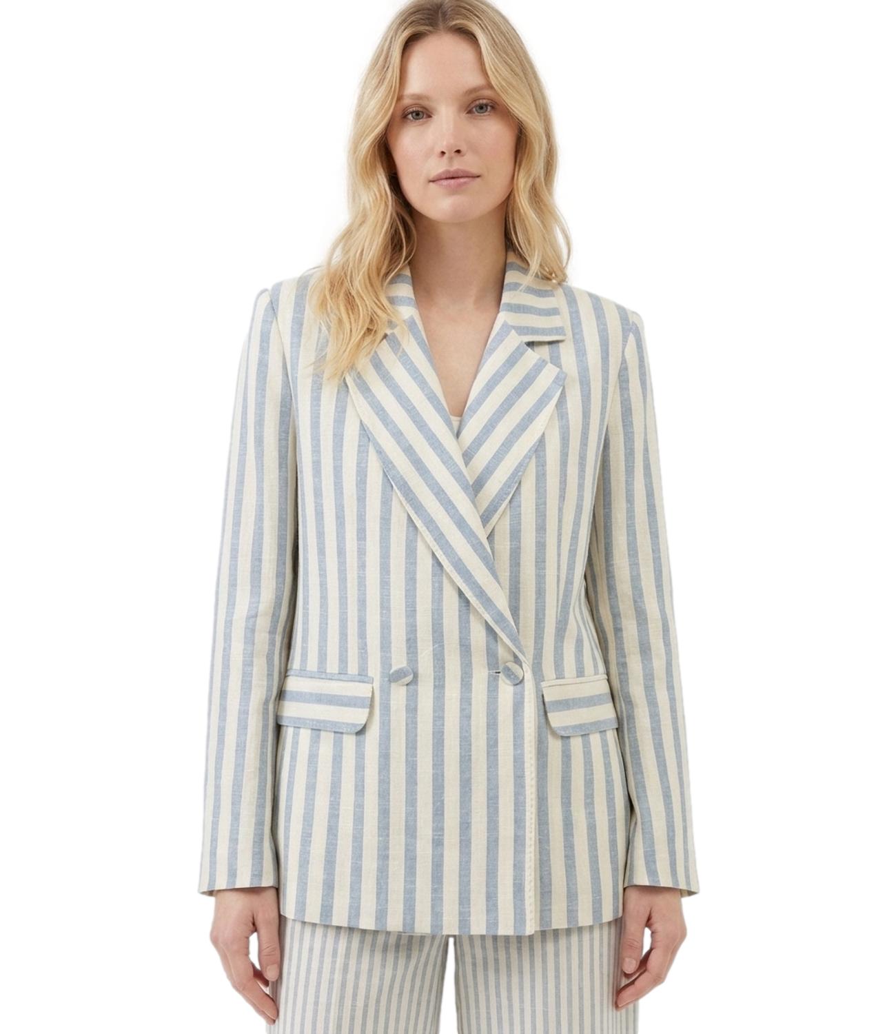 Silence Limited Giacca Macro Blue da Donna