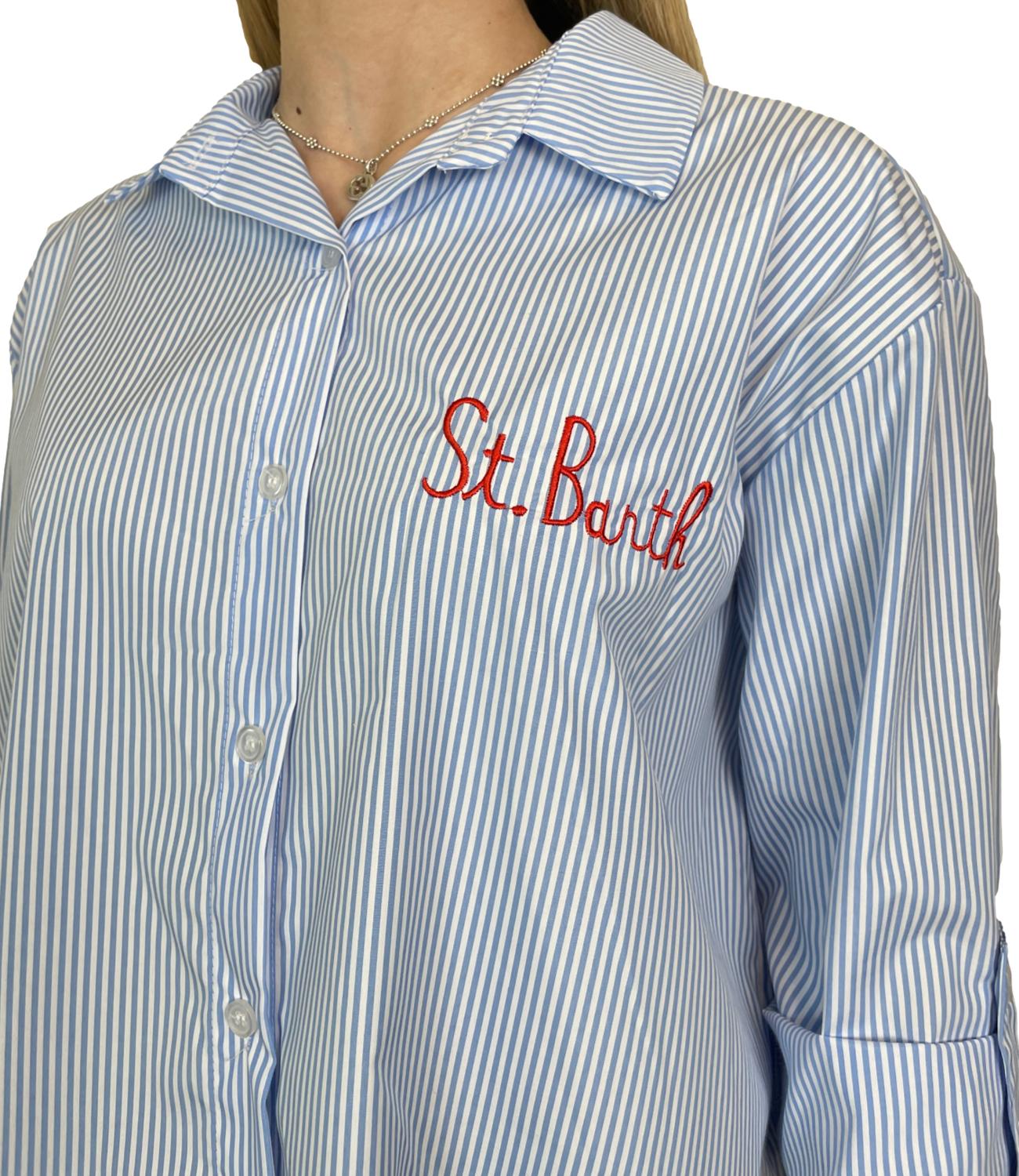 Studio It Camicia Righe Azzurro Donna
