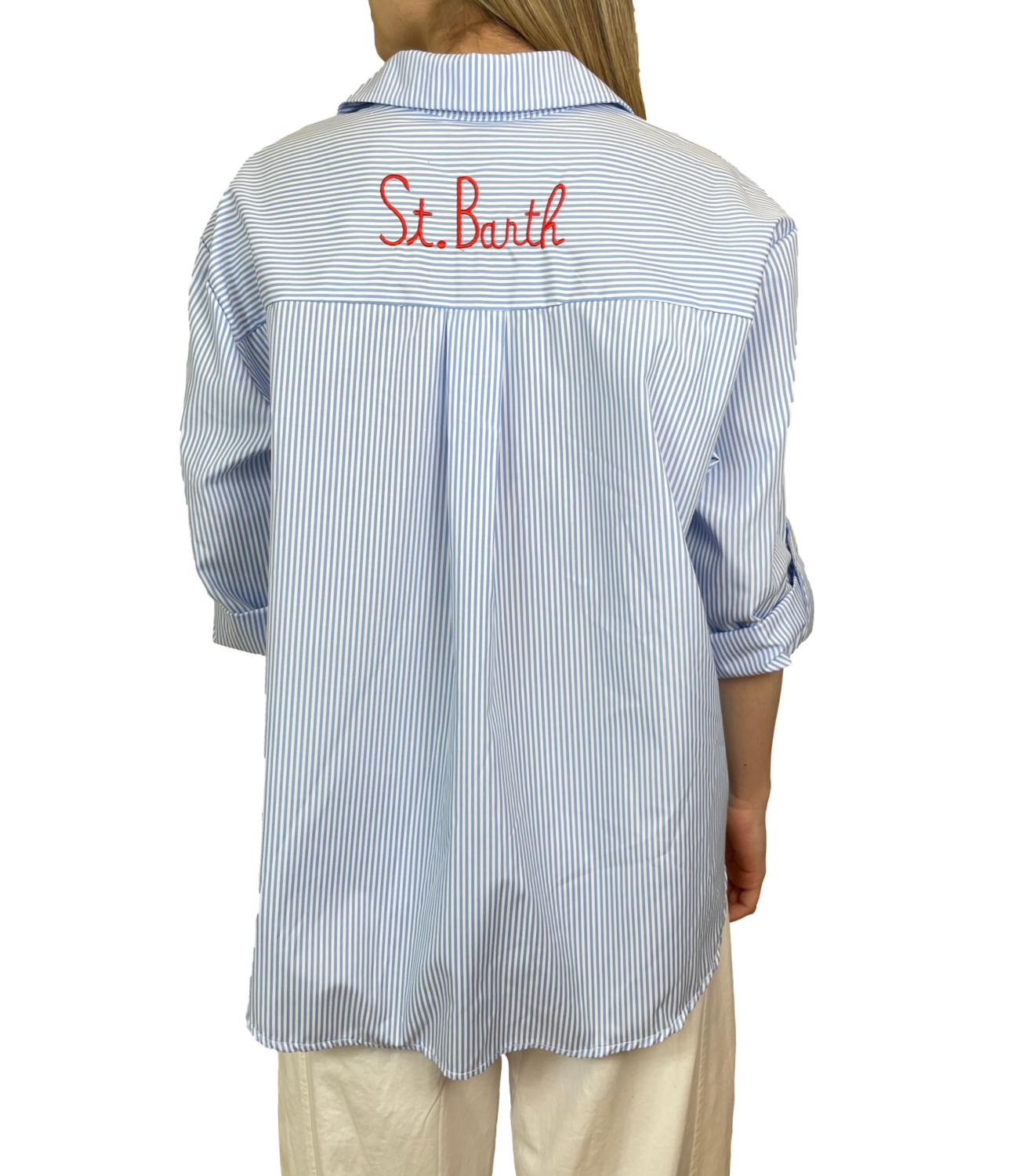 Studio It Camicia Righe Azzurro Donna