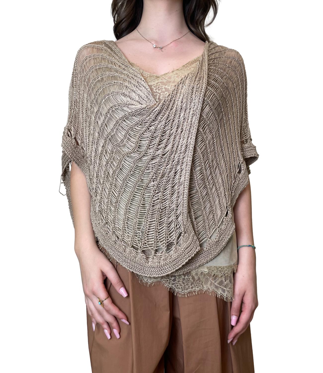 Studio It Poncho Beige Donna