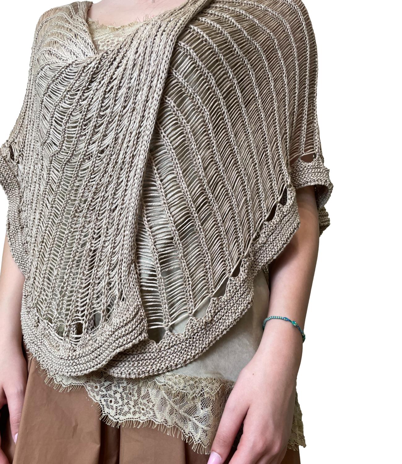 Studio It Poncho Beige Donna