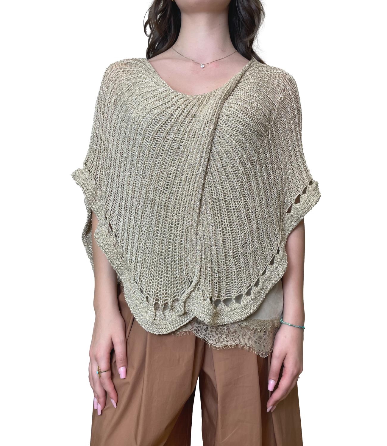 Studio It Poncho Oro Donna