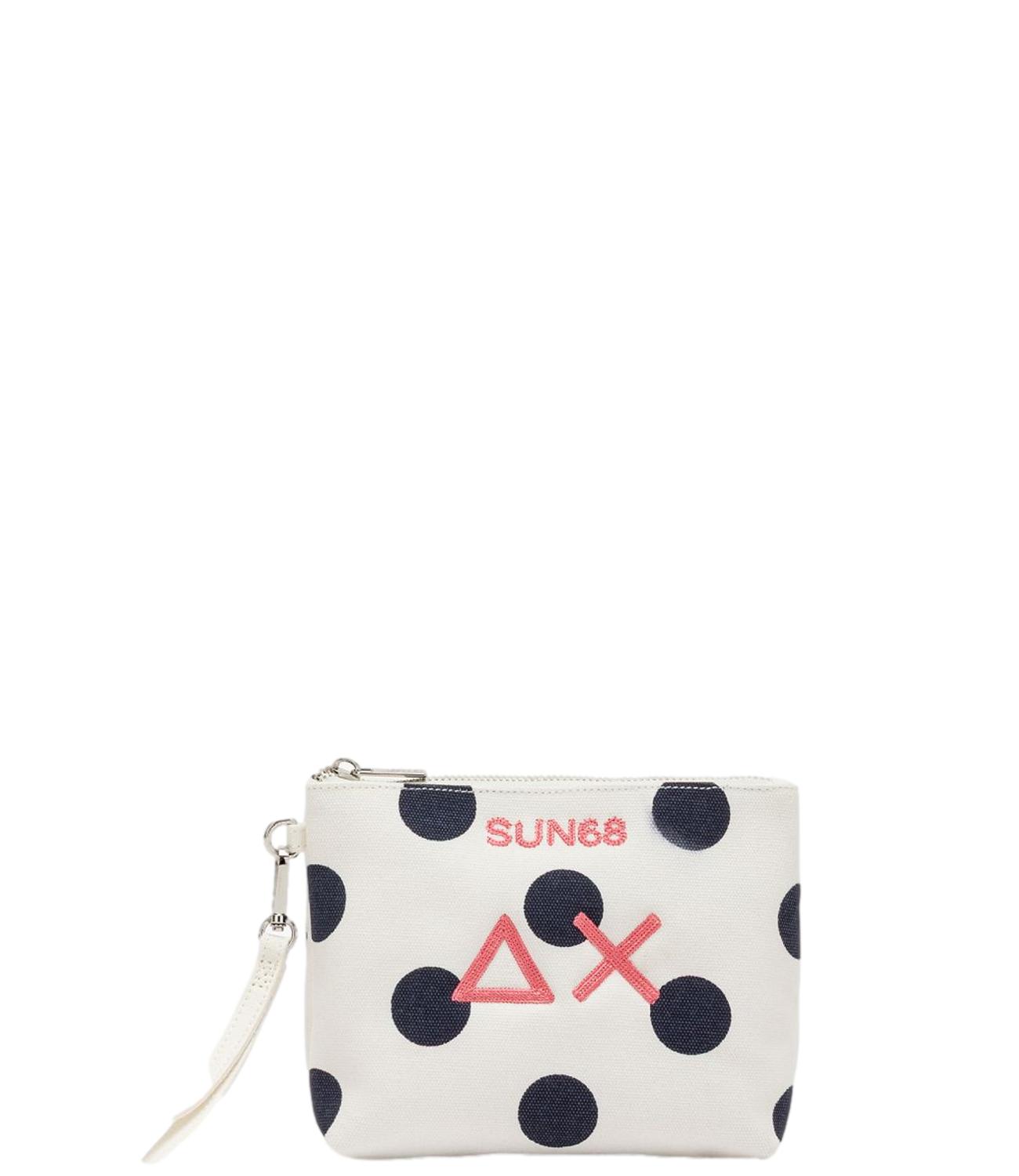 Sun68 Mini Pochette Bianco Panna/Navy Blue Donna