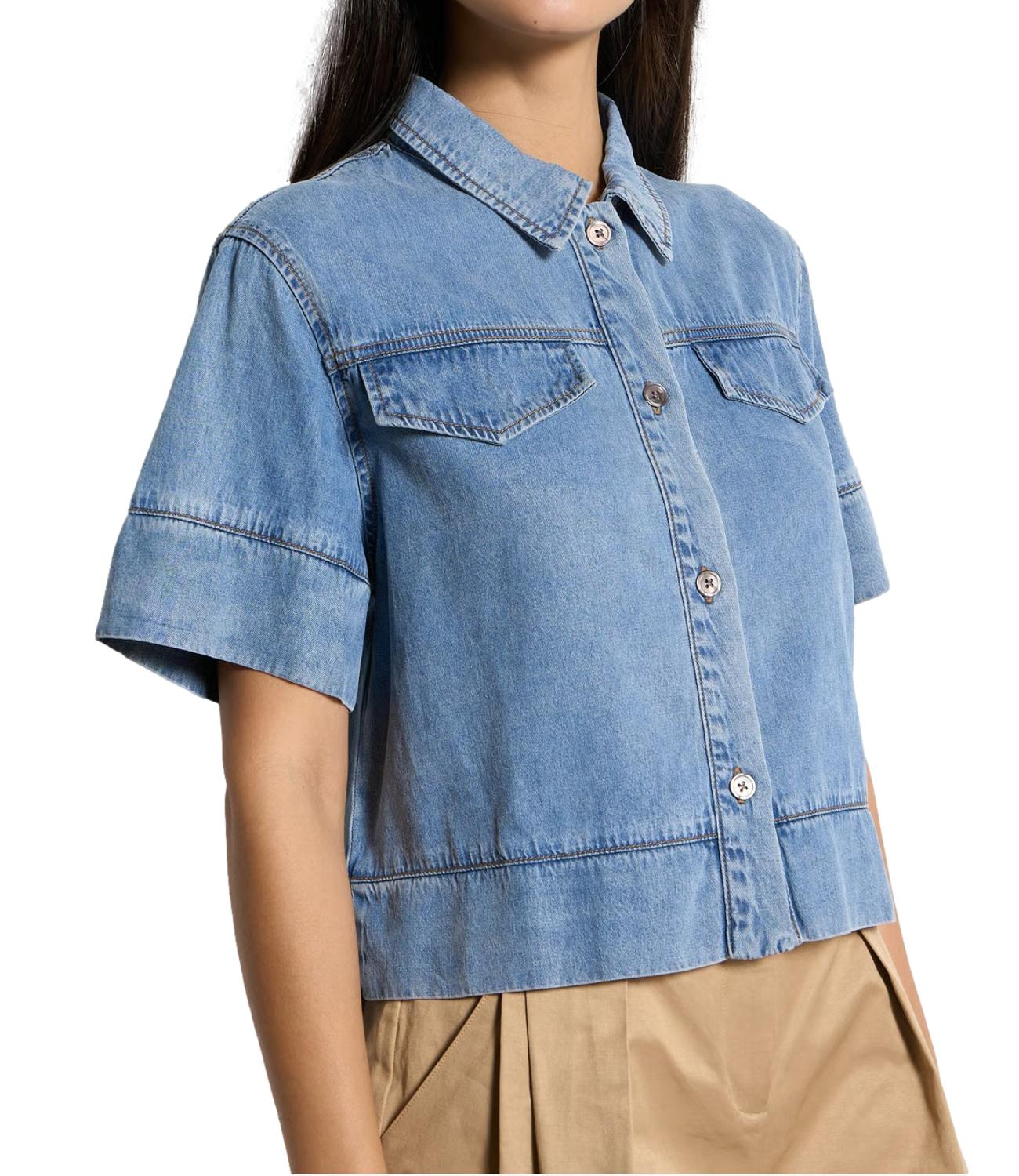 Suncoo Camicia Laika Denim Chiaro Donna