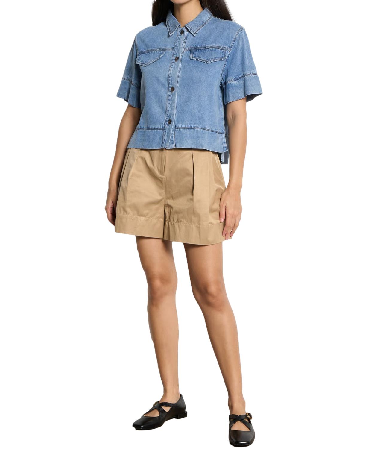 Suncoo Camicia Laika Denim Chiaro Donna
