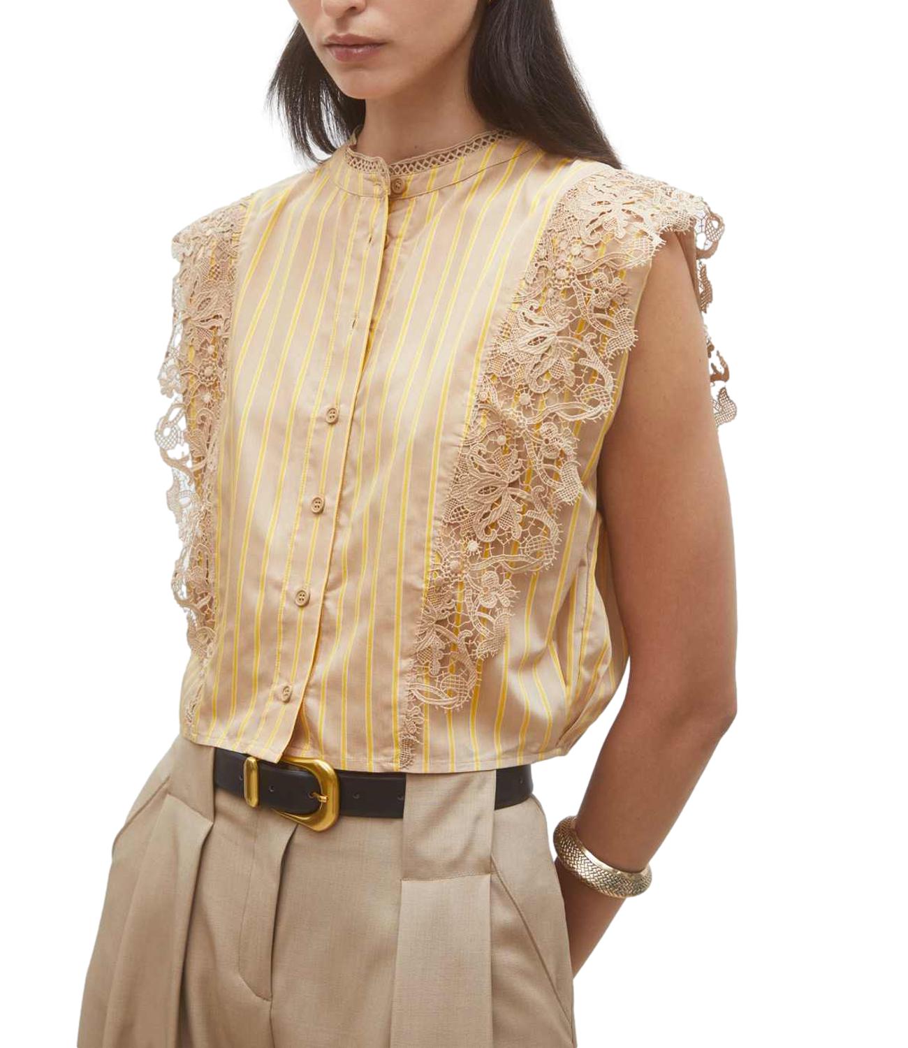 Suncoo Blusa Lazur Camel Donna