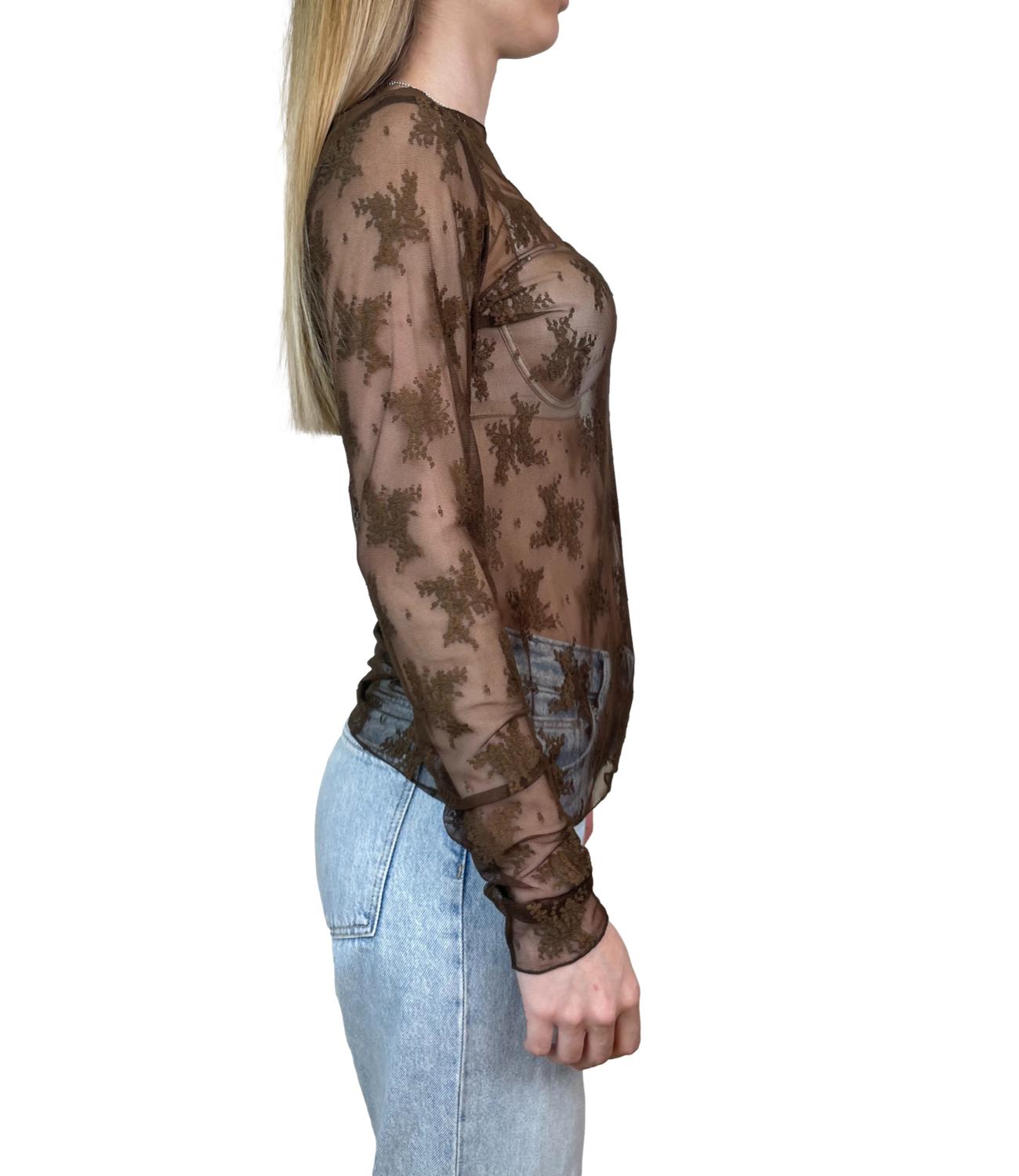 Susy Mix Maglia Pizzo Moro Donna