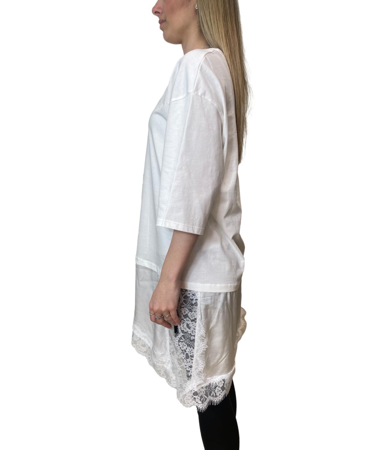 Have One Maglia Pizzo Latte Donna