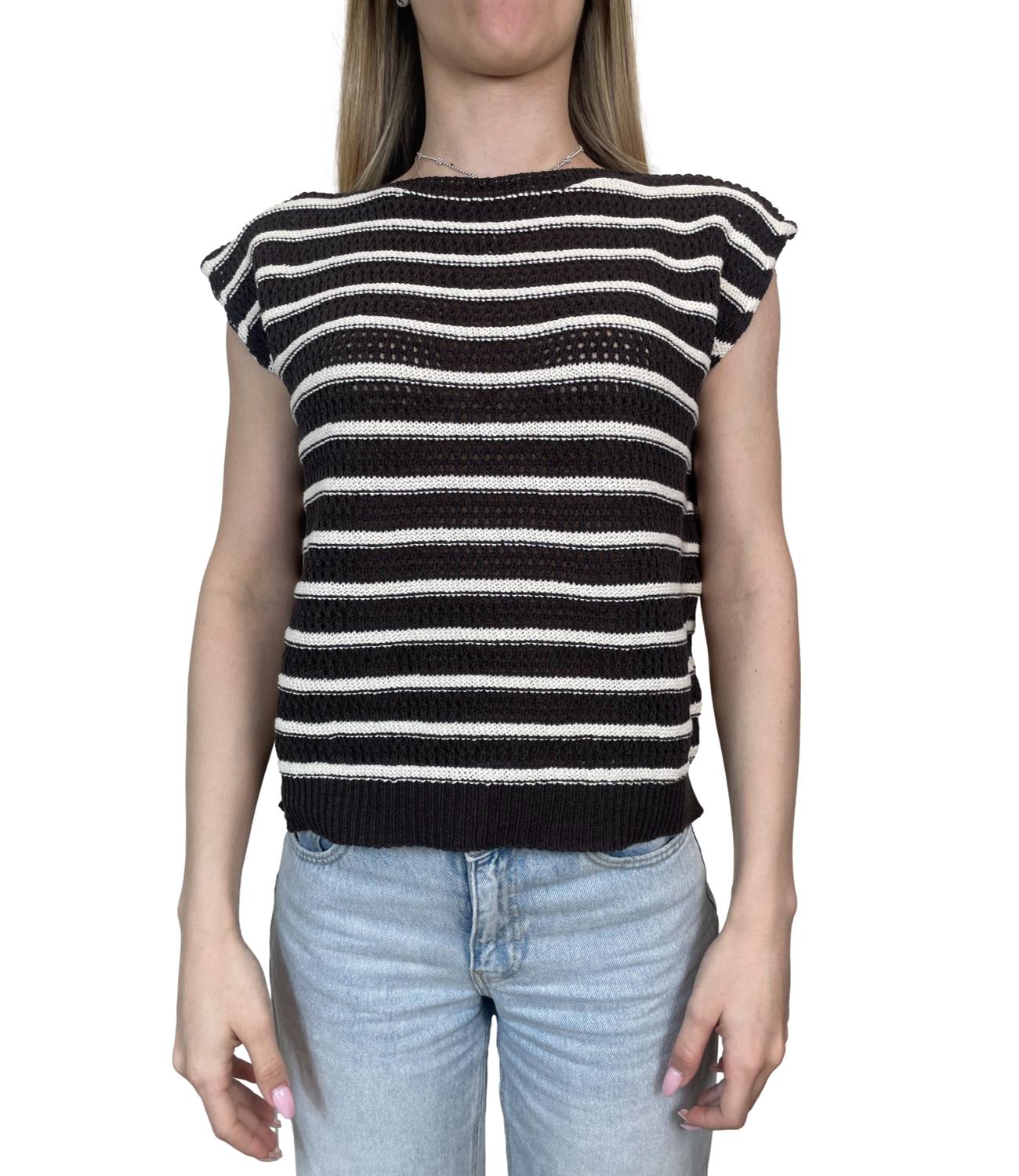 Susy Mix Gilet Riga Moro Donna