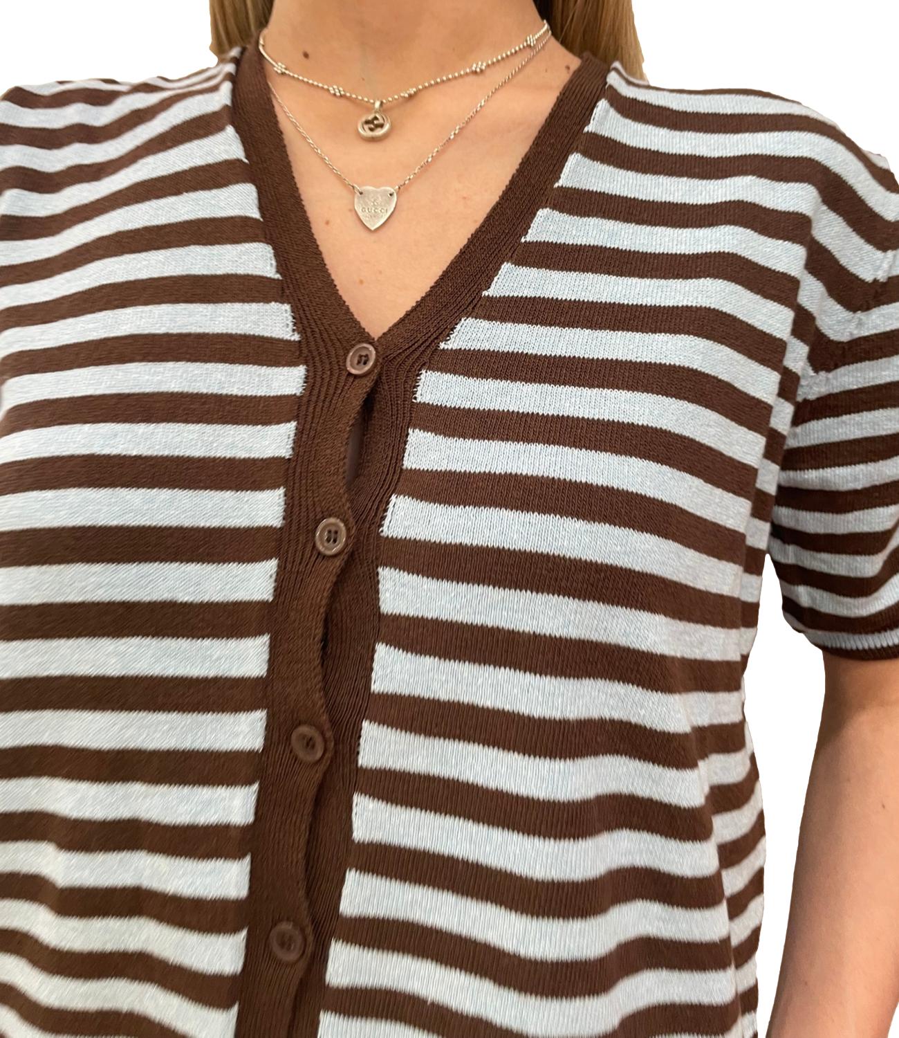 Susy Mix Cardigan Righe Moro Donna