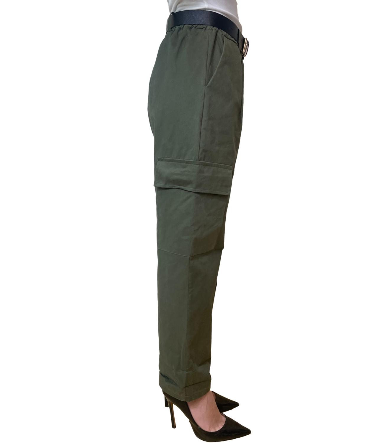 Susy Mix Pantalone Verde Militare da Donna