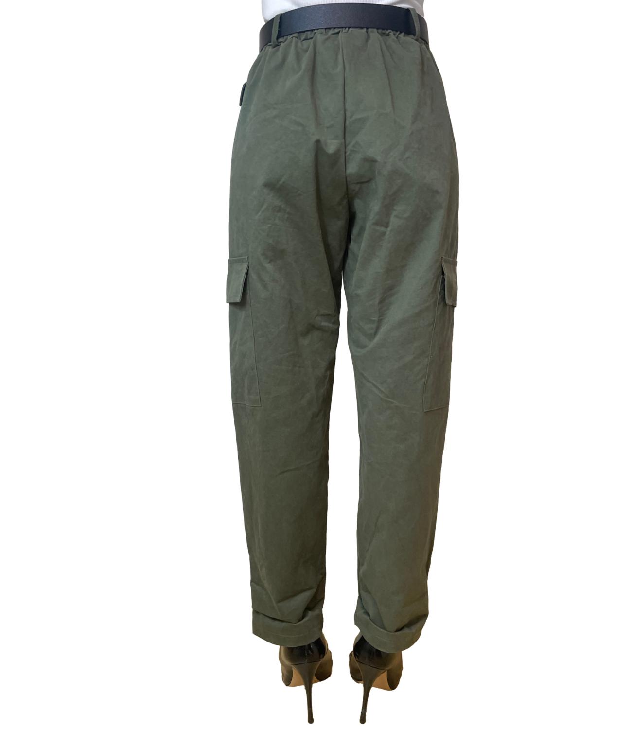 Susy Mix Pantalone Verde Militare da Donna