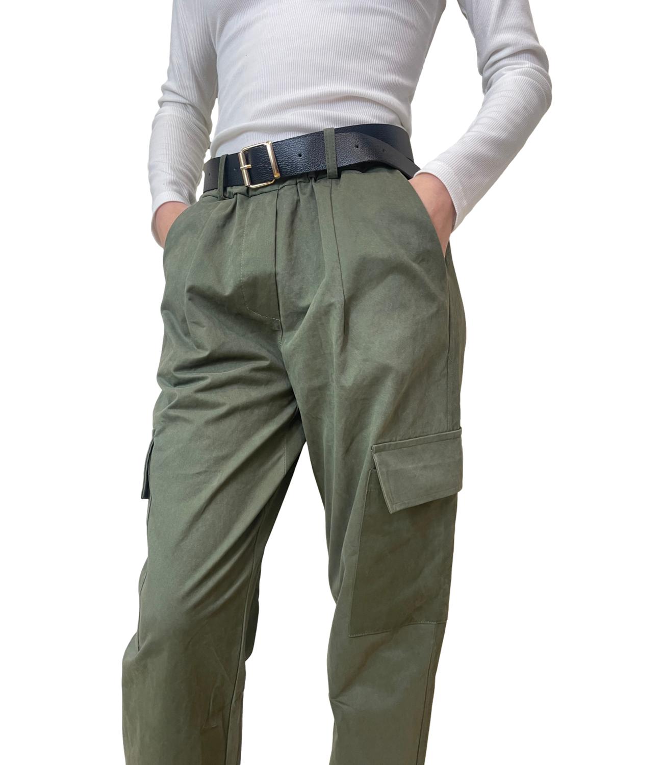 Susy Mix Pantalone Verde Militare da Donna