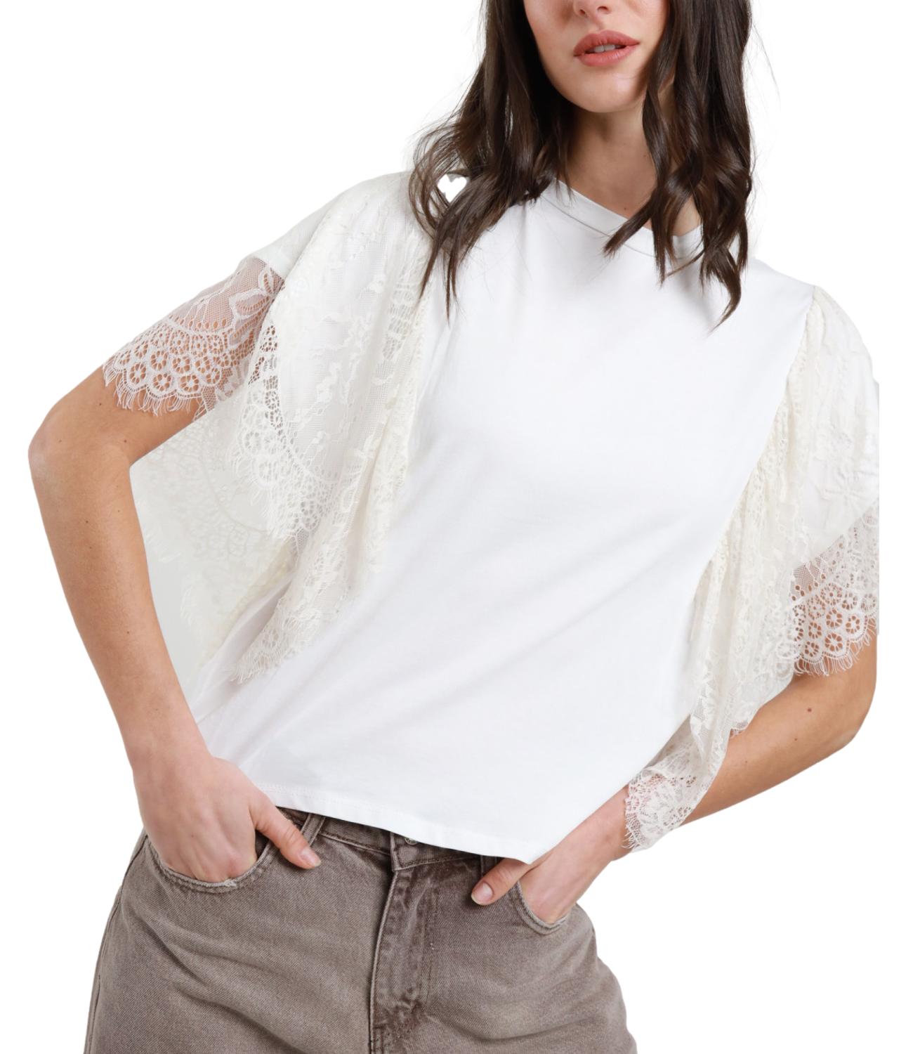 Susy Mix T-Shirt Panna da Donna