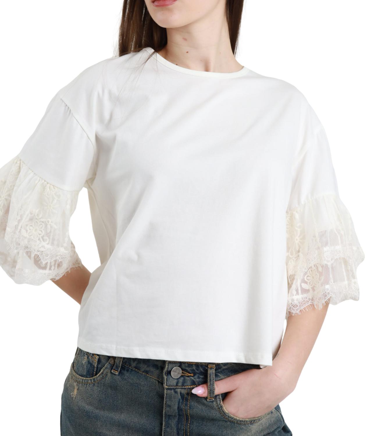 Susy Mix T-Shirt Panna da Donna