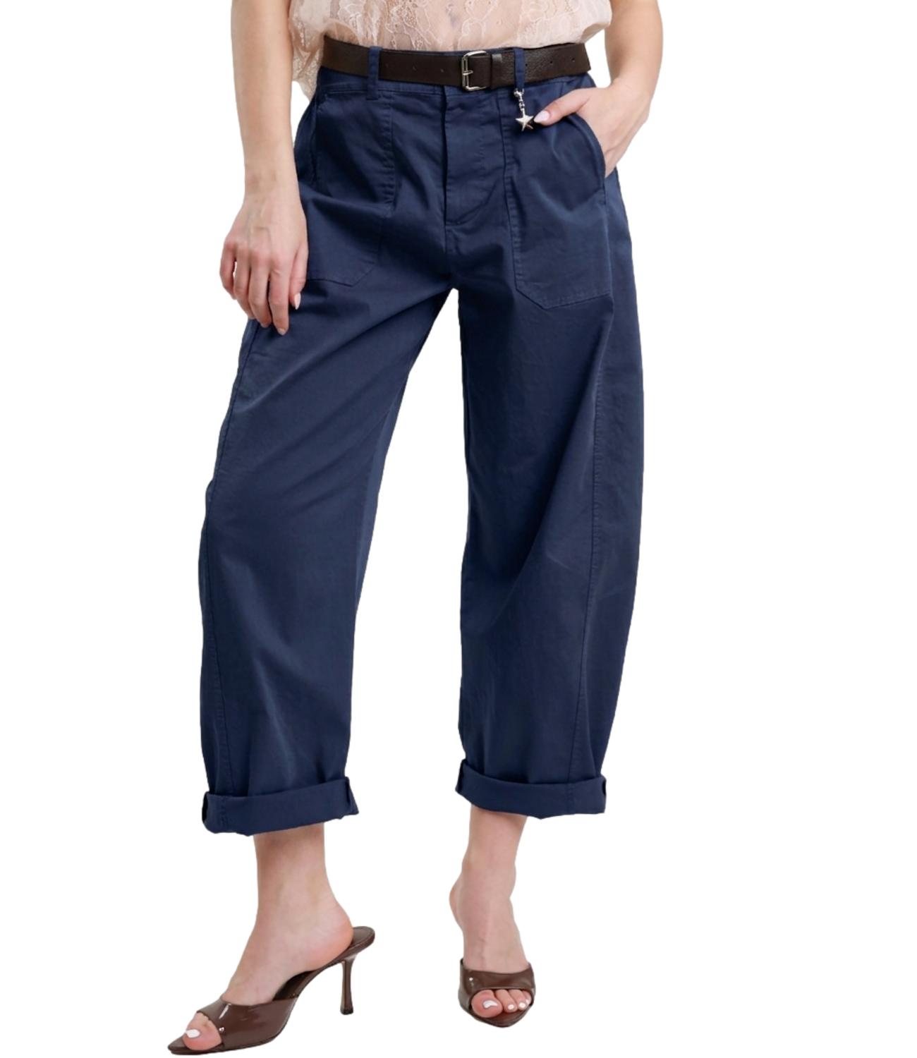 Susy Mix Pantalone Ovetto Blu Donna