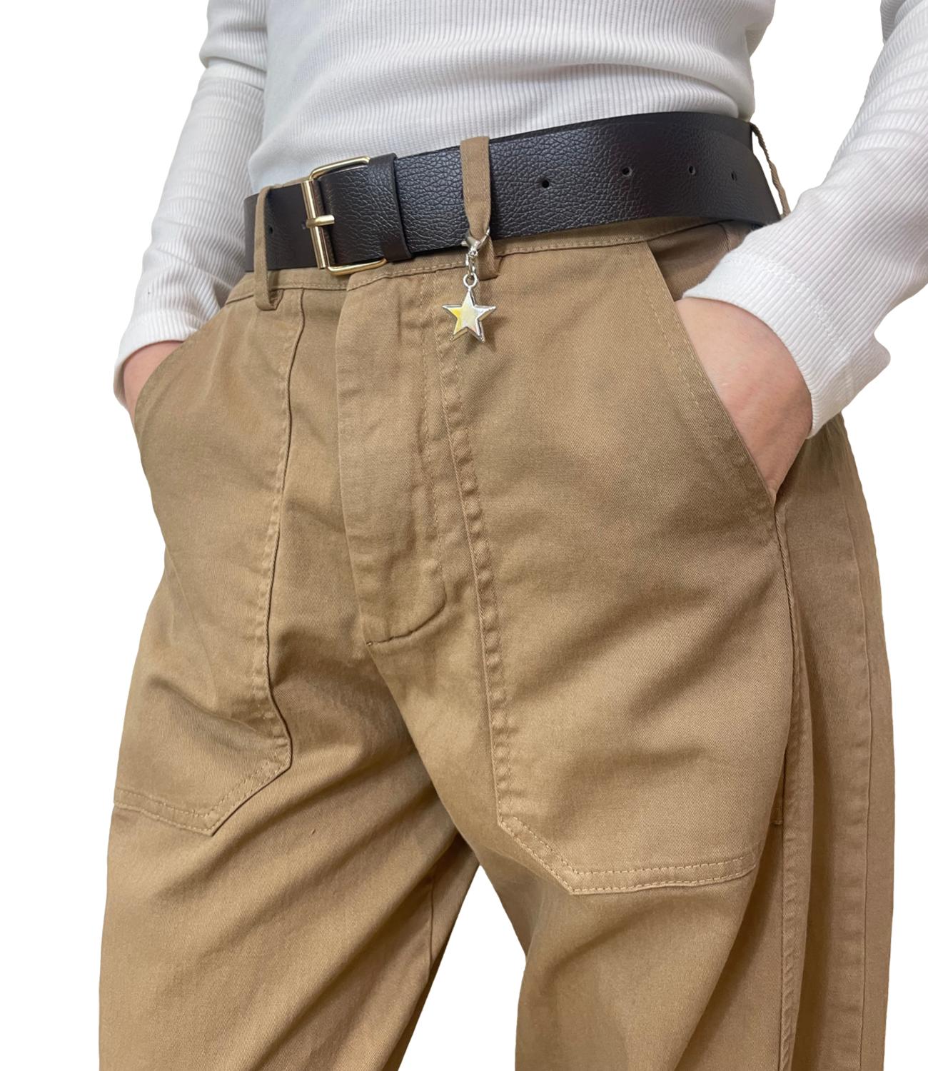 Susy Mix Pantalone Cammello da Donna