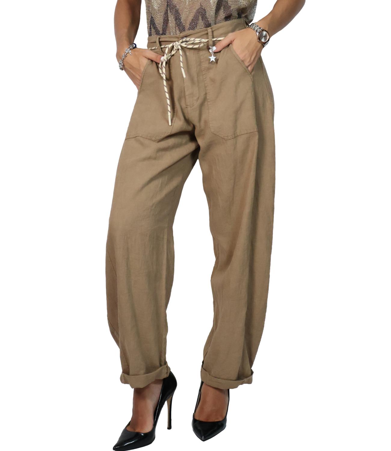 Susy Mix Pantalone Cammello da Donna