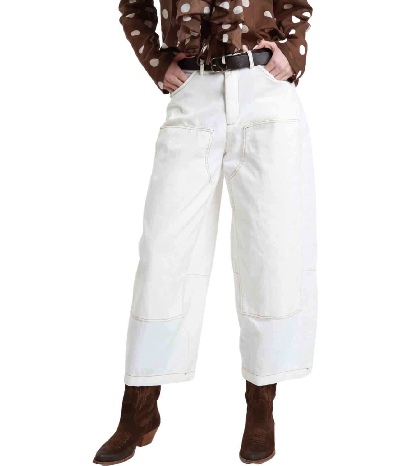 Susy Mix Pantalone Bianco Donna