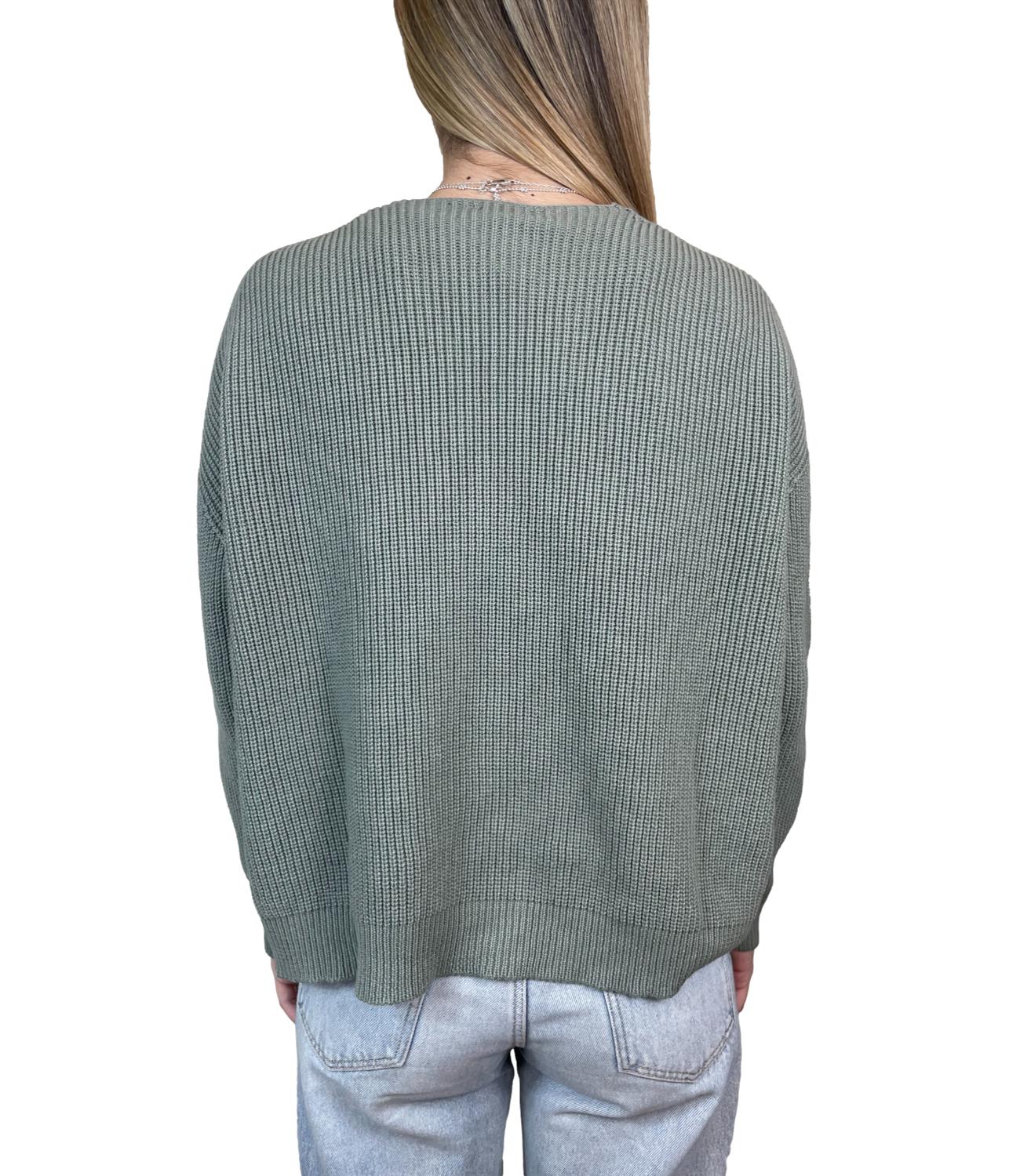 Susy Mix Cardigan Verde Militare Donna