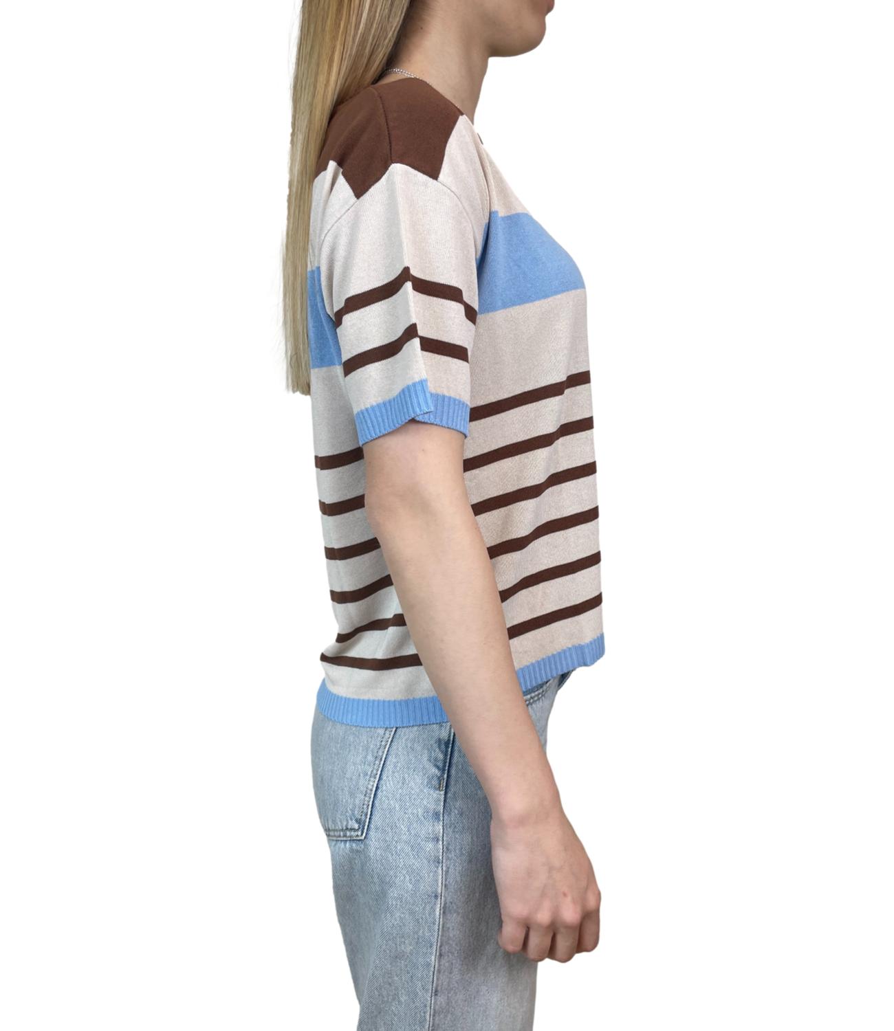 Susy Mix Maglia Riga Moro Donna