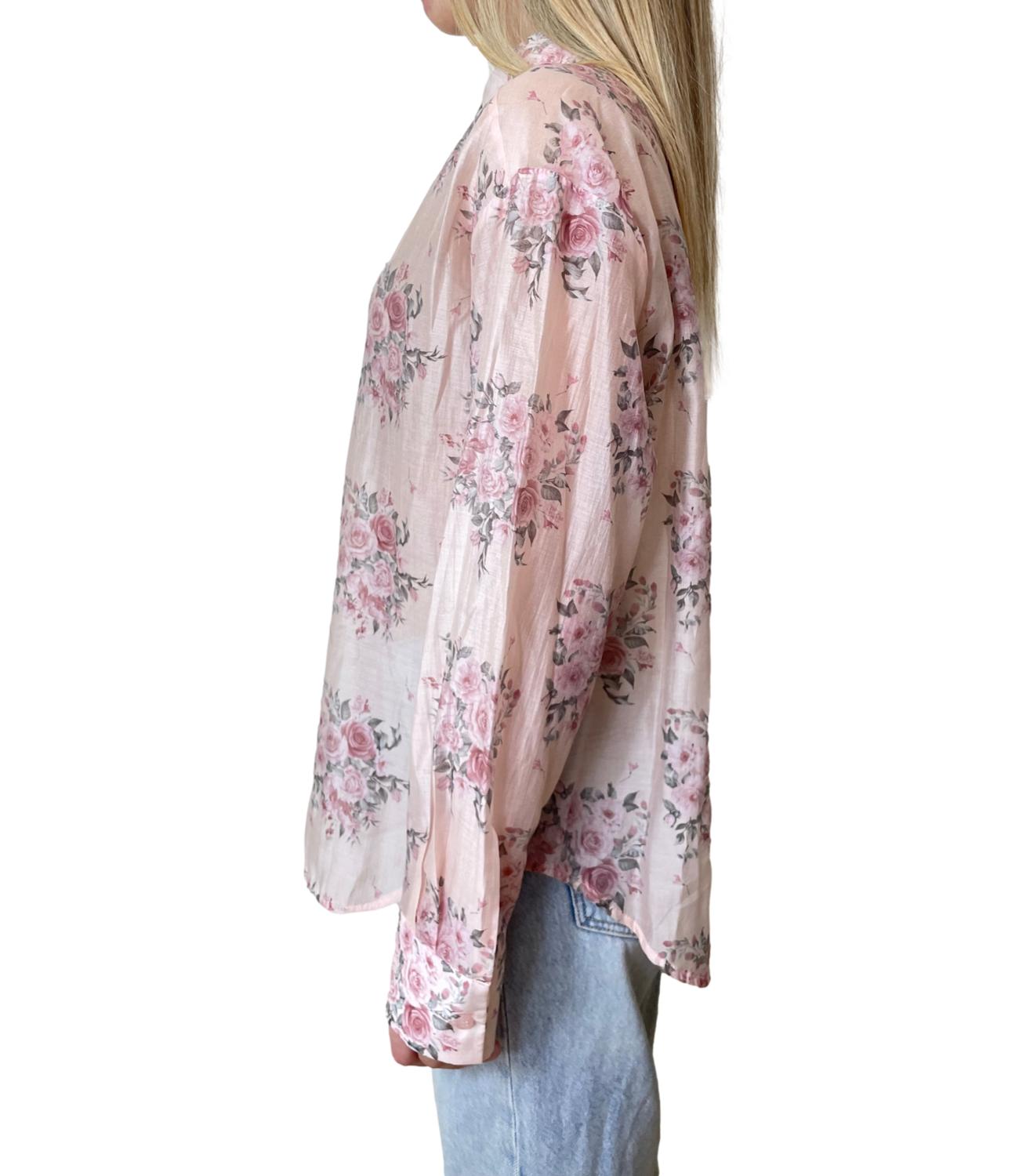 Susy Mix Camicia Floreale Rosa