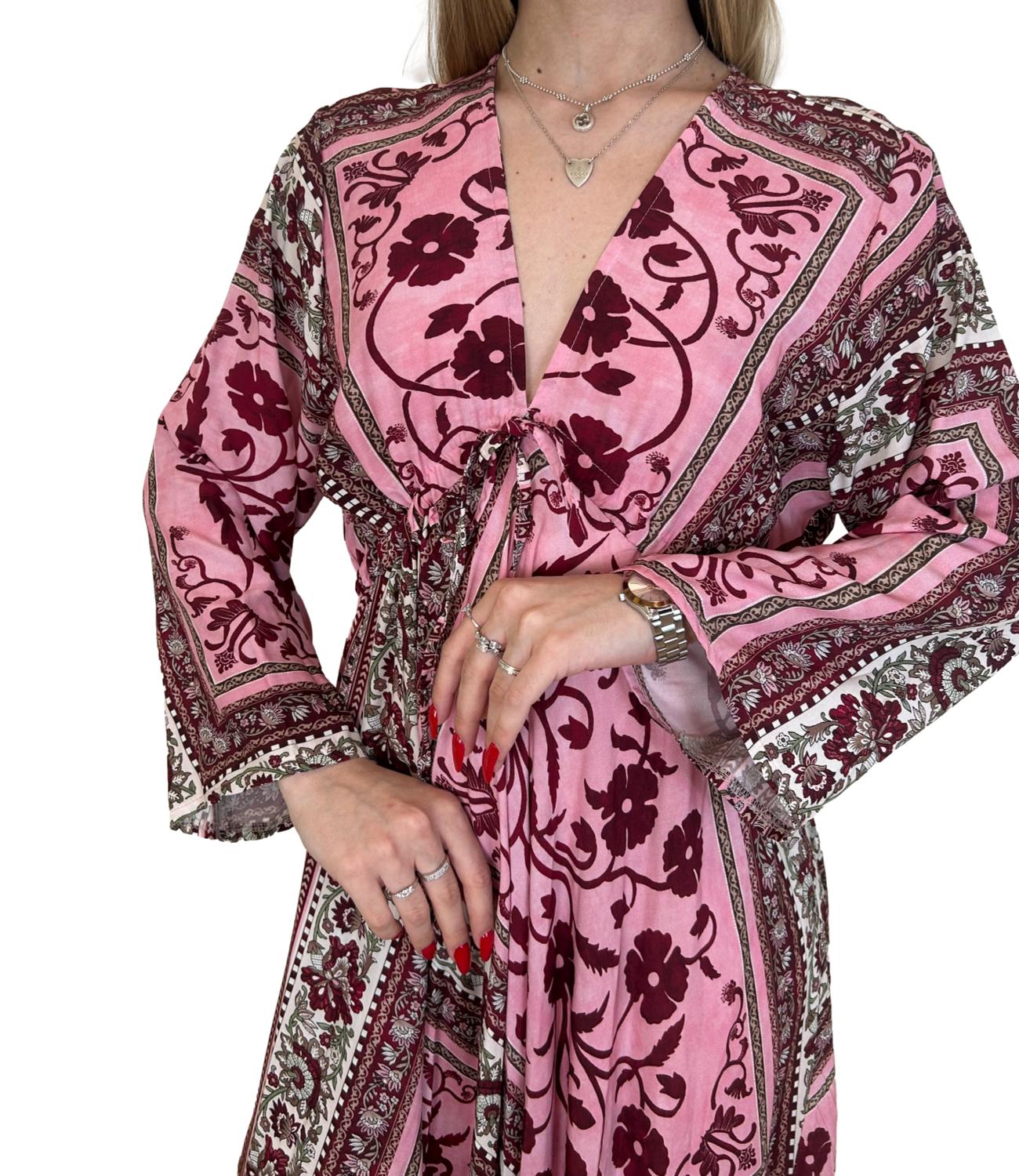 Susy Mix Abito Fantasia Rosa Donna