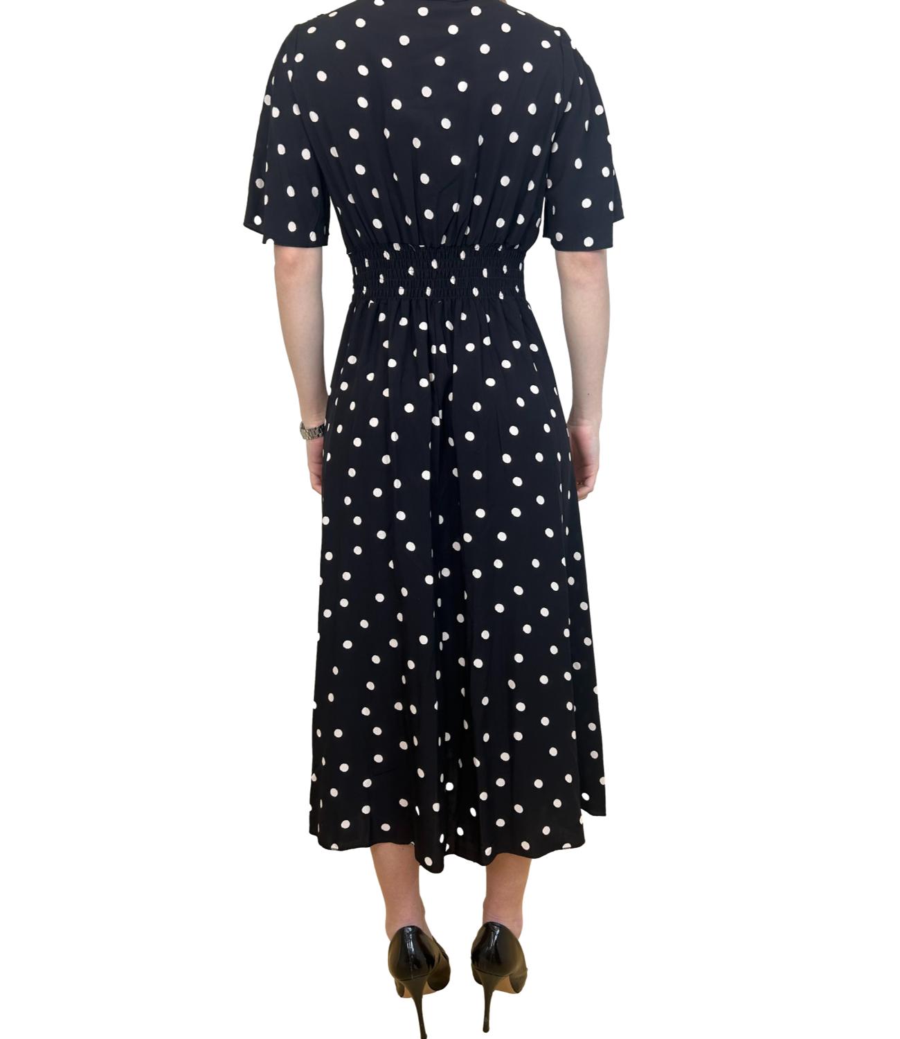 Susy Mix Abito Pois Nero Donna