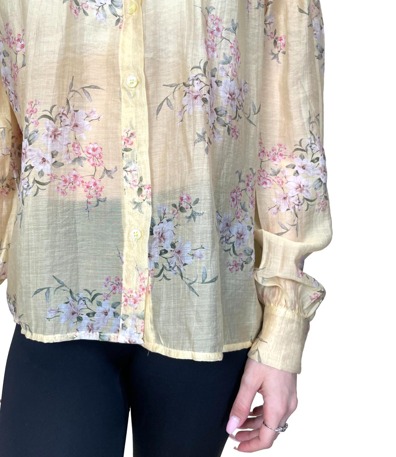Susy Mix Camicia Giallo Floreale Donna