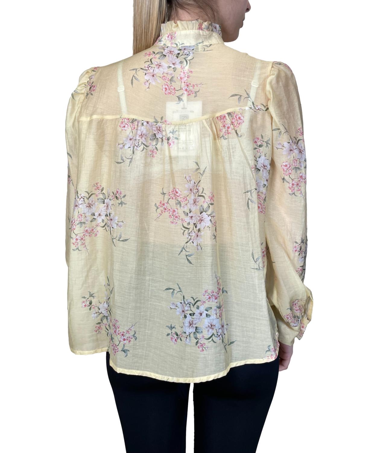Susy Mix Camicia Giallo Floreale Donna